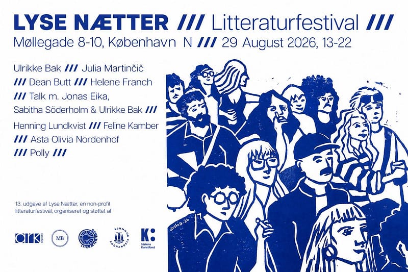 Lyse nætter – litterær gadefestival 4 illustration af mennesker der er publikum ved Litteraturfestivalen Lyse nætter.